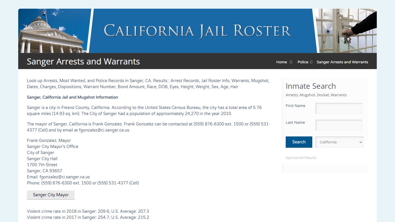 Sanger Arrests and Warrants | Jail Roster Search